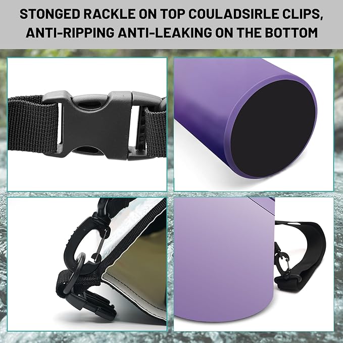 Waterproof Dry Bag,Roll Top Purple Small Waterproof Backpack 5L/10L/20L Floating and Lightweight Bags for Kayaking, Boating, Fishing, Swimming and Camping
