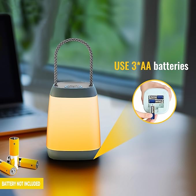 LED Camping Light 2 Pack Portable LED Tent Lantern 3 Modes for Backpacking Camping Hiking Emergency Light Battery Powered Lamp for Outdoor and Indoor