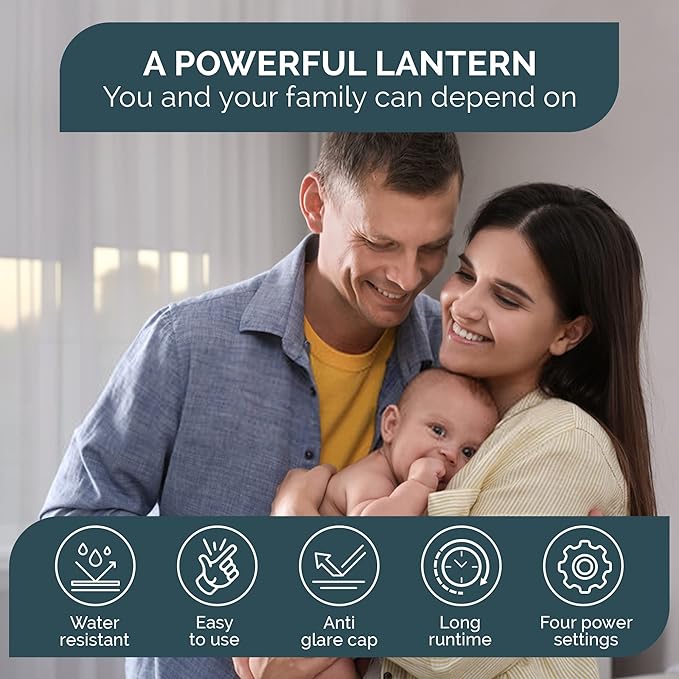 Blazin' Sun Rechargeable LED Lantern 1500 Lumen | Portable Camping Lantern | Hurricane, Emergency, Storm, Power Outage Light | 4 Modes | Runs Up to 25 Hours