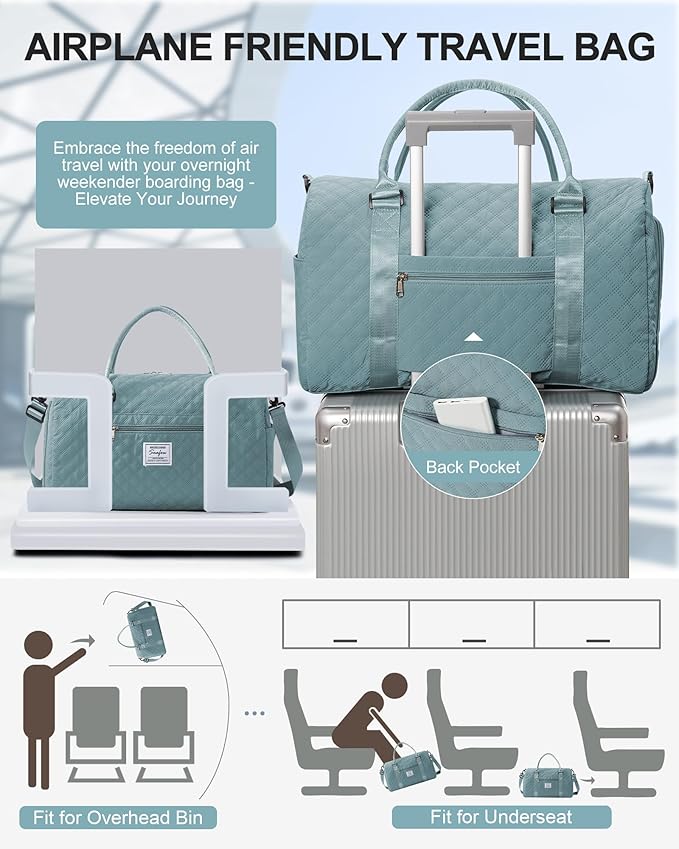 Gym Bag Womens,Travel Duffel Carry on Bag Sport Tote Bag Weekend Overnight Bag