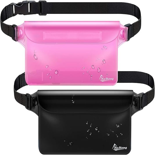 Waterproof Fanny Pack, Waterproof Pouch for Phone Passport Wallet Purse for Swimming Boating Fishing Diving Beach