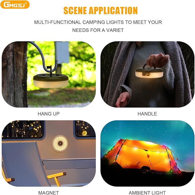 Camping String Lights - Outdoor String Lights with 8 Modes, Type-C Fast Charging, Durable & Waterproof for Camping, Party, and Christmas, Portable & Easy-to-Store with Storage Box (32.8ft-1pcs)