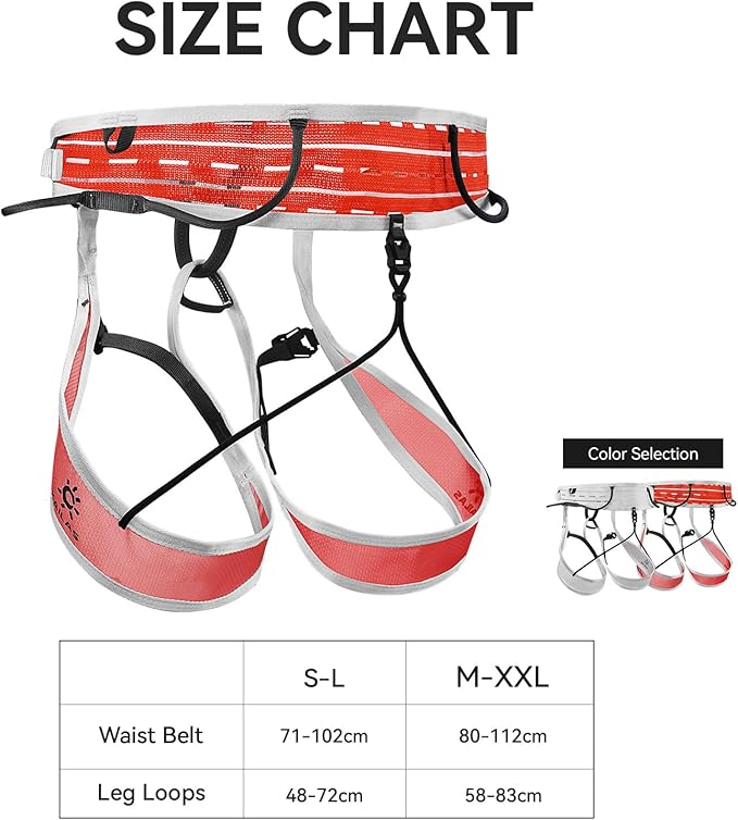 KAILAS Professional Mountaineering Harness Lightweight Rock Climbing Men Ski Harness Adjustable Comfortable