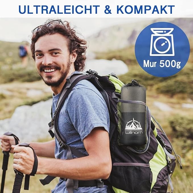 Sleeping Bag Liner,Travel Sheets & Adult Sleep Sack & Self Tan Sleep Sack for Backpacking,Hotel, Hostels, Lightweight Single Camping Sleep Pod