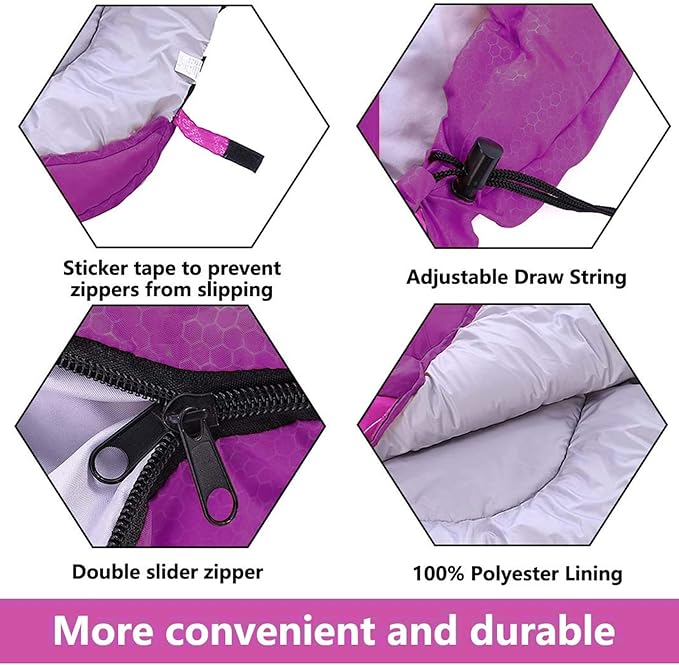 Camping Sleeping Bag 3 Seasons Lightweight &Waterproof with Compression Sack Camping Sleeping Bag Indoor & Outdoor for Adults & Kids