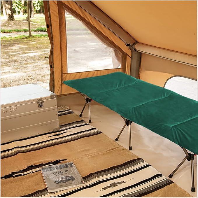 Gehannah Thick Camping Sleeping Pad, Soft Comfortable Microfiber Camping Cot Pads for Adults, Lightweight Foldable Sleeping mats for Traveling Hiking Backpacking Traveling