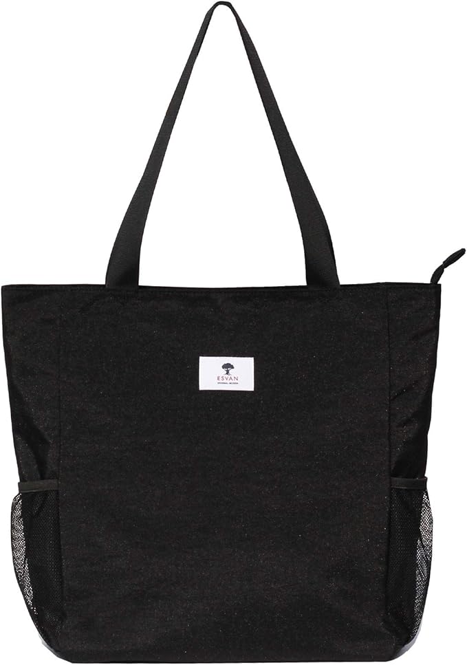 ESVAN Original Floral Water Resistant Large Tote Bag Shoulder Bag for Gym Beach Travel Daily Bags Upgraded