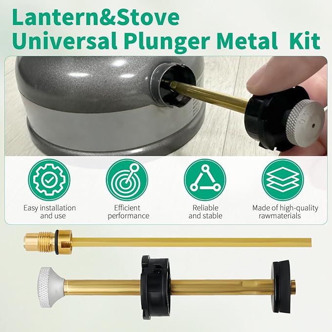 SUNJIKA Camping Stove&Lantern Comprehensive Repair Kit for Coleman Lantern Parts with Coleman Dual Fuel Stove.Check Valve,Air Stem Assembly(200-6381),Universal Plunger Pump Metal Part(242j5201)