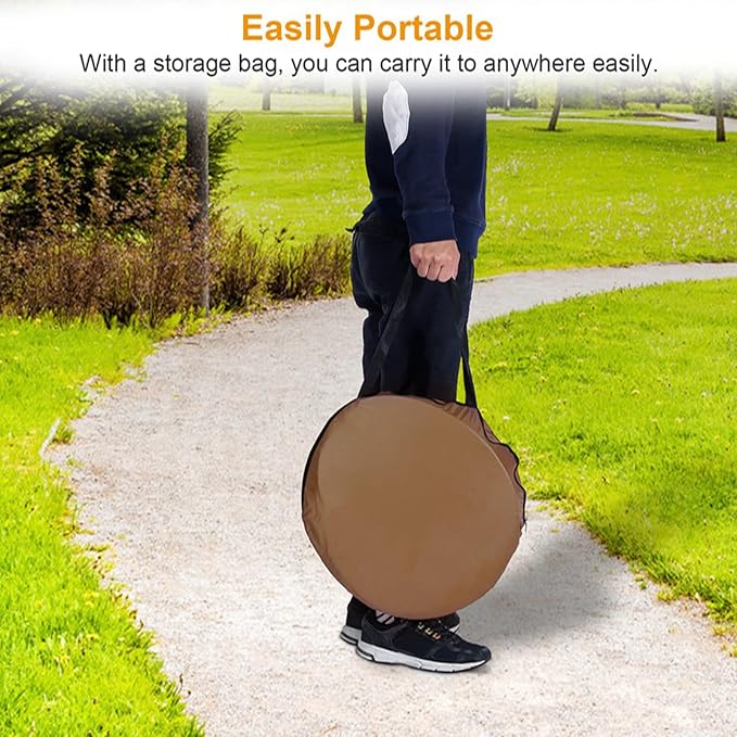 Pop Up Beach Tent for 2-3 Person, UPF50+ Anti-UV Sun Shelter w/Storage Bag, Portable Waterproof Instant Sun Shade Canopy for Outdoor Beach Camping Hiking Travel Family, Coffee