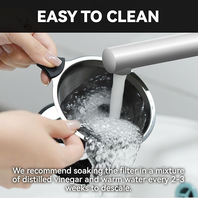 Pour Over Coffee Dripper Filter: Reusable Stainless Steel Coffee Filters - Metal Cone Filter Paperless Single Cup Coffee Maker 1-4 Cup with Double Mesh & Non-slip Cup Stand Black