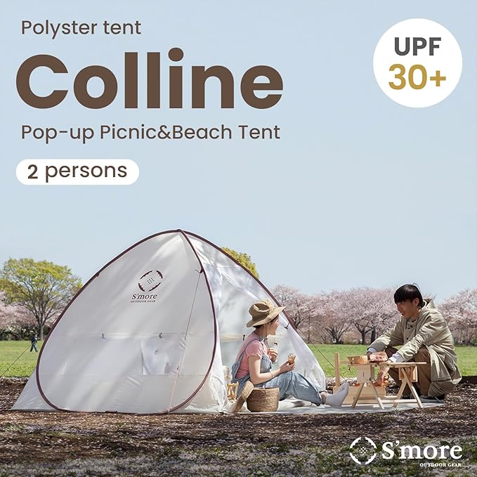 S'more Emergency Tent Shelter, Survival Tent for 2 Person, Lightweight and Portable Sun Shade Shelter, UFP 30+ Waterproof and Windproof Tent for Camping, Hiking, Backpacking and Outdoor Activities