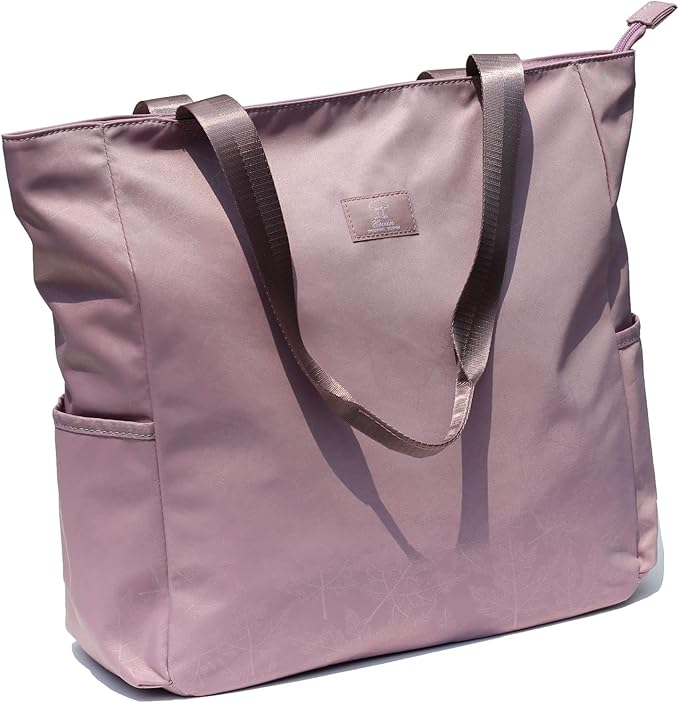 ESVAN Original Floral Water Resistant Large Tote Bag Shoulder Bag for Gym Beach Travel Daily Bags Upgraded