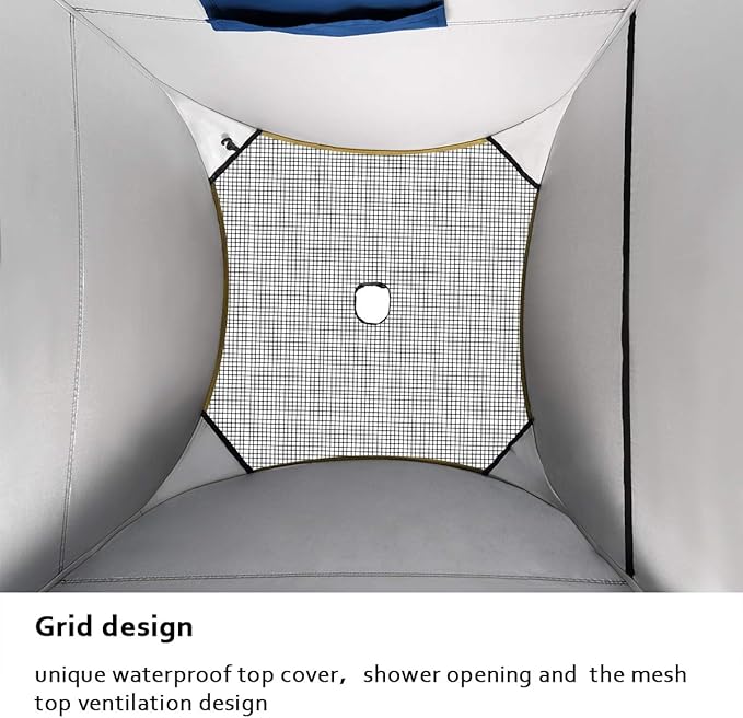ROPODA Pop Up Tent 83inches x 48inches x 48inches, Upgrade Privacy Tent, Porta-Potty Tent Includes 1 Removable Bottom, 8 Stakes, 1 Removable Rain Cover, 1 Carrying Bag