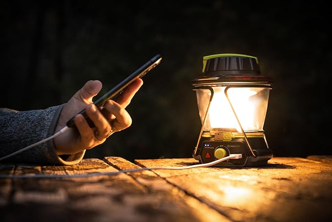 Lighthouse 600 Multi Functional Adjustable Light Perfect for Camping, Outdoor Events, or Emergency use Lumens USB Charging of Phones and Small Devices Long-Lasting Lithium Battery.