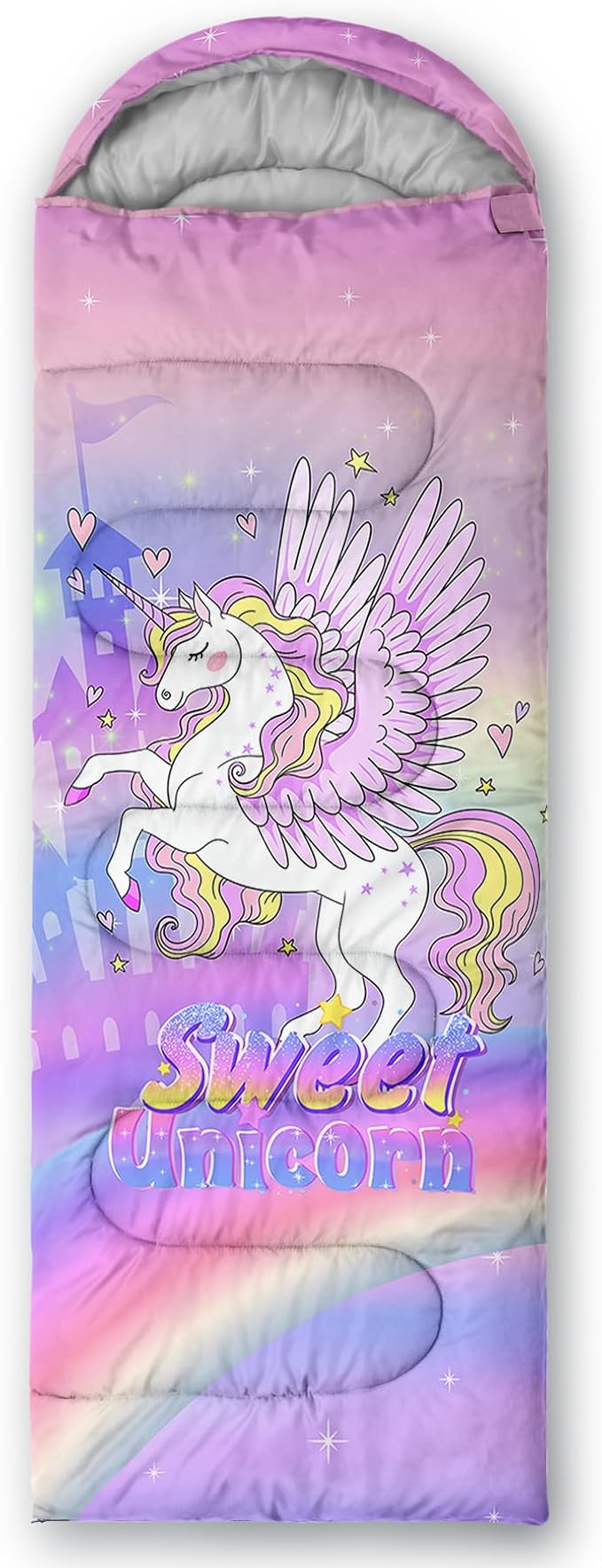 QOOMO Camping Sleeping Bags,3 Season Warm & Cool Weather,Lightweight,Waterproof Sleeping Bags for Adults & Kids,Traveling,and Outdoors,Camping Gear Equipment