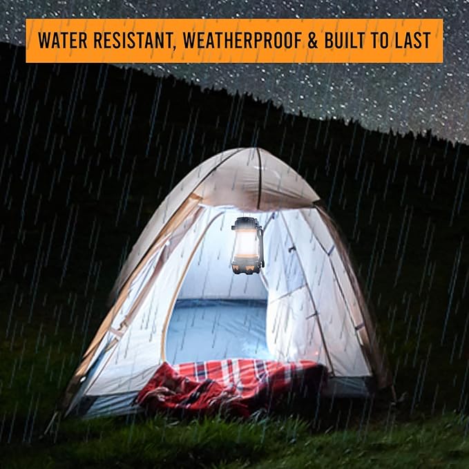 AYL LED Camping Lantern Rechargeable, Super Bright Lantern Flashlight and 360 Degree Illumination, Power Bank, IPX4 Waterproof for Hurricane Emergency Survival, Power Outages, Hiking, Home, Tent Light