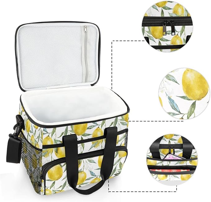 Cooler Bag Insulated Picnic Bag Large Lunch Box Reusable Tote Bag Soft Sided Portable Beach Cooler Grocery Camping
