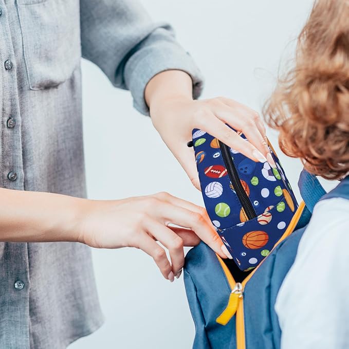 Cerbonny Small Cooler Bag Freezable Lunch Bag for Work School Travel,Small Lunch Bag,Small Insulated Bag For Kids/Adults,Freezer Lunch Bags,Mini Lunch Bag Fit For Yogurt,Suit for 3+(blue football)