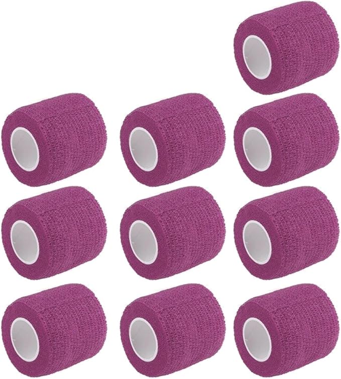ESUPPORT 2 Inches X 5 Yards Self Adherent Cohesive Wrap Bandages Strong Elastic First Aid Tape for Wrist Ankle Pack of 10