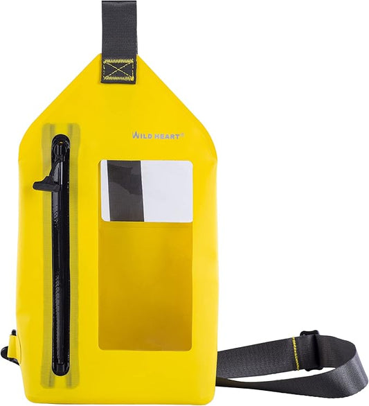 WILD HEART Waterproof Chest Sling Bag Pouch Fashion Diving Swimming Pool Beach Underwater Pouch Case Fully Waterproof Sea Fishing Diving Large Capacity Lightweight Bag