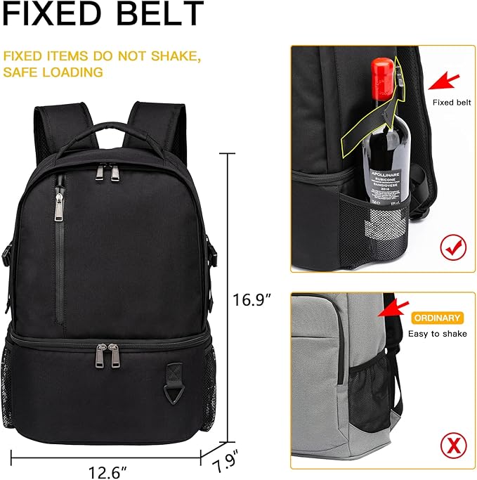 TUGUAN Insulated Cooler Backpack 38/42 Cans Double Deck Leakproof Lightweight Soft Lunch Backpack Small Cooler Bag Beach Picnic