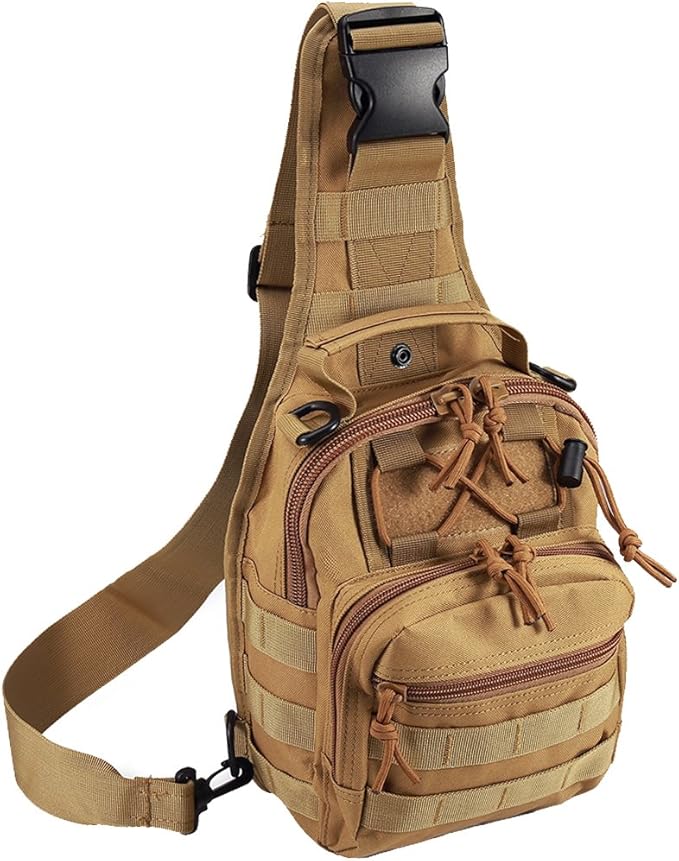 Tactical Shoulder Bag,1000D Outdoor Military Sling Daypack Backpack