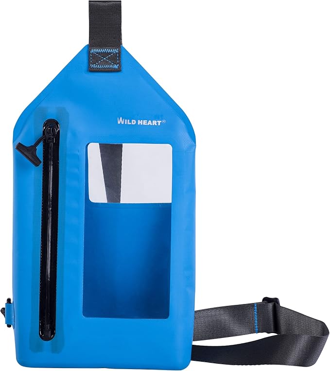 WILD HEART Waterproof Chest Sling Bag Pouch Fashion Diving Swimming Pool Beach Underwater Pouch Case Fully Waterproof Sea Fishing Diving Large Capacity Lightweight Bag