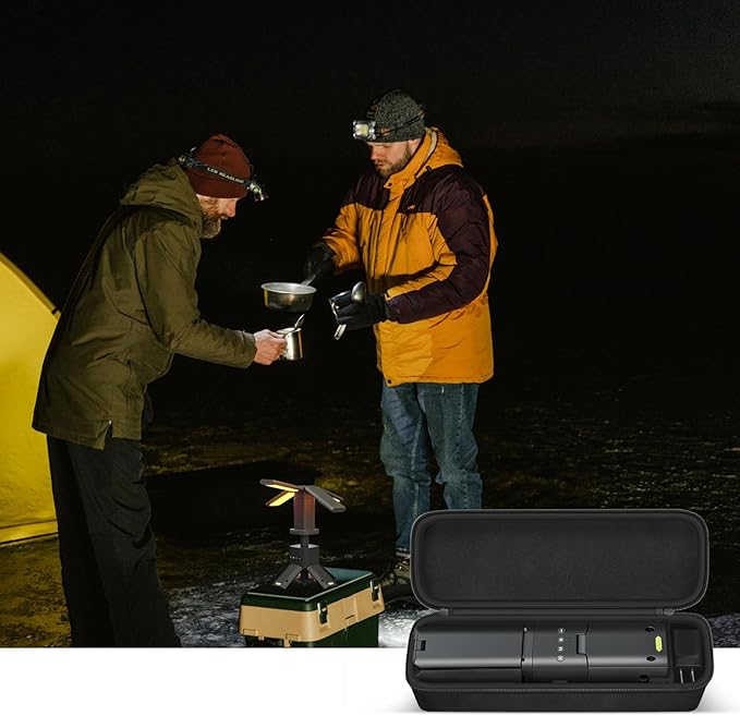 BooBowl Case Compatible with Clemas/for BougeRV/for SakerPlus Telescopic Rechargeable Camping Lights, Electric Outdoor Lamp Magnetic Lanterns Storage Holder Bag- Box Only