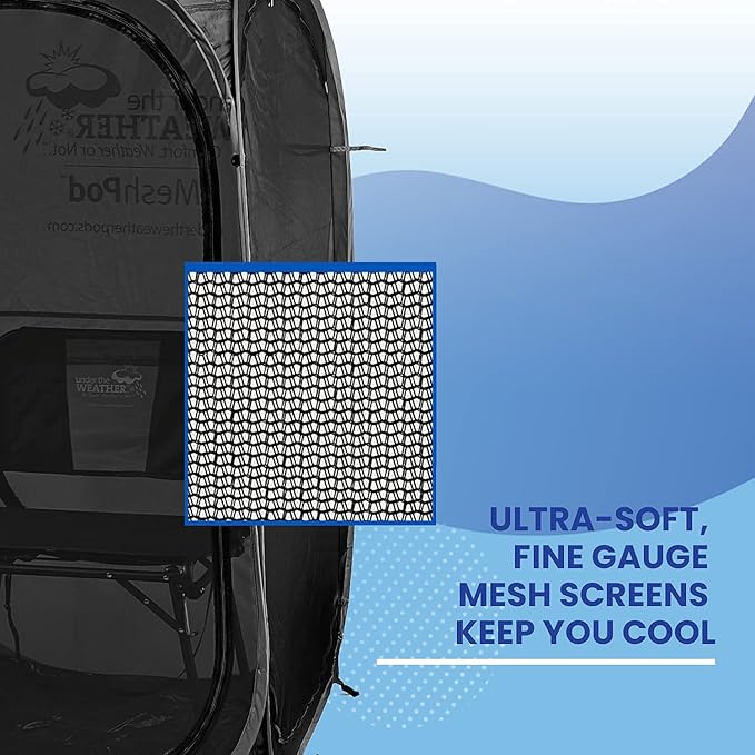 WeatherPod® The Original Shark Tank MyPod™ Mesh 1-2 Person Pop-Up Screen Pod - Keeps Out Bugs, Mosquitos, and Harmful UV Rays - UPF 50 for Maximum Protection from The Sun