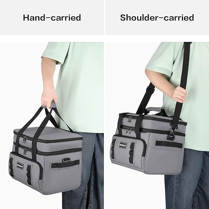 Insulated Soft Cooler Bag, Large Ice Coolers Soft Sided Ice Chest for Beach, Collapsible and Portable
