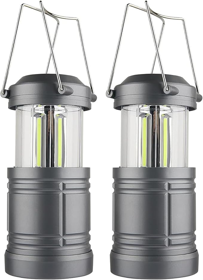LED Camping Lantern ,Battery Powered Hanging Lanterns for Camping Hiking,Hurricane ,Power Outages,2-Pack