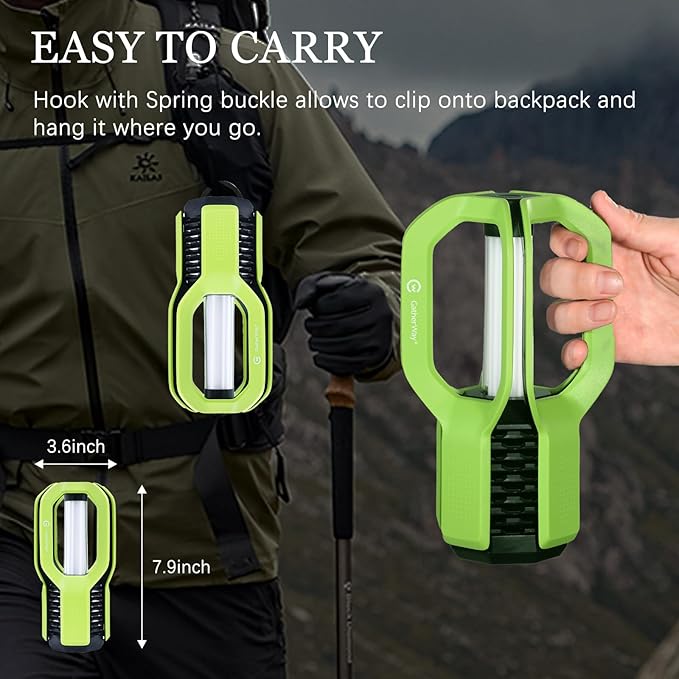 Rechargeable LED Camping Lantern - Free-Grip Design,4 Modes,IP65 Waterproof,3000K Warm Glow, Lightweight Portable Outdoor Light,Emergency Tent Light for Hiking,Backpacking & Home Use