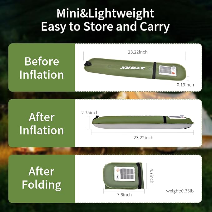 Inflatable Light Tube Video Light Stick, LED Solar Camping Light Portable and Foldable, USB Outdoor Photography Light，4 Types of Lighting