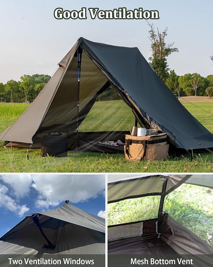 Ultralight Trekking Pole Tent for 1-2 Person,Lightweight Backpacking Tent,Waterproof Windproof Tents for Climbing,Camping,Hiking,Trekking