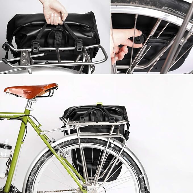 Rhinowalk Bike Bag Waterproof Bike Pannier Bag,(for Bicycle Cargo Rack Saddle Bag Shoulder Bag Laptop Pannier Rack Bicycle Bag Professional Cycling Accessories)