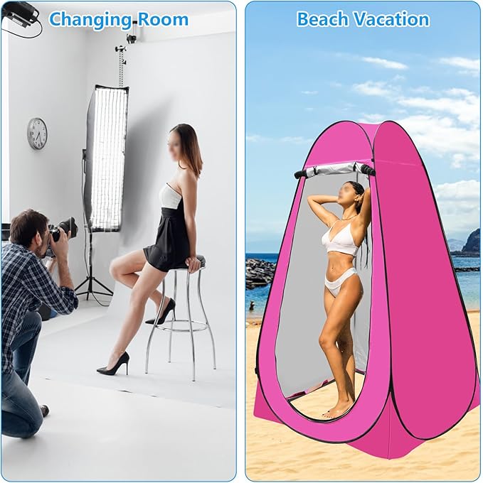Pop Up Privacy Tent Shower Tent Changing Tent Portable Outdoor Camping Bathroom Toilet Tent Changing Dressing Room Privacy Shelters Room for Hiking and Beach Sun Shelter Picnic Fishing- Waterproof