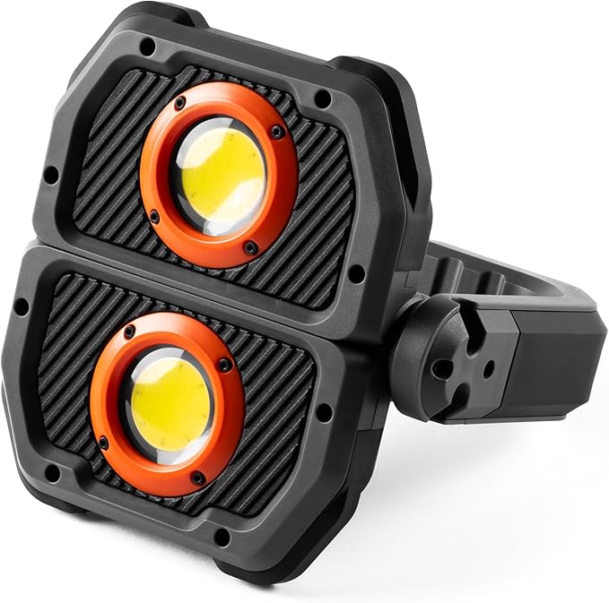 NEBO OMNI 3K Rechargeable Work Light | 3000 Lumens COB, 6 Light Modes, Rotating Magnetic Handles, Built-In Power Bank, Water Resistant, Portable Camping Lantern, Includes USB-C Charging Cable