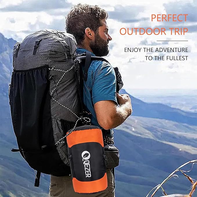 Ultralight Down Sleeping Bag for Adults - 600 Fill Power, Cold Weather, Backpacking, Camping, Hiking