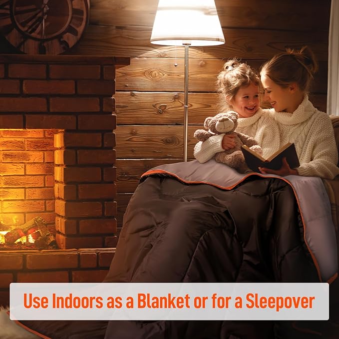 MEREZA Double Sleeping Bag for Adults Mens with Pillow, XL Queen Size Two Person Sleeping Bag for All Season Camping Hiking Backpacking 2 Person Sleeping Bags for Cold Weather & Warm