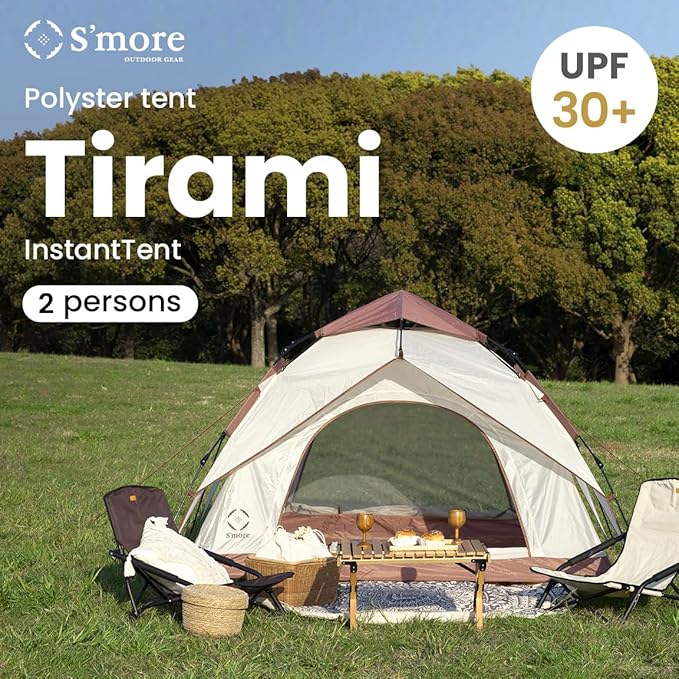 S'more Emergency Tent Shelter, Survival Tent for 2 Person, Lightweight and Portable Sun Shade Shelter, UFP 30+ Waterproof and Windproof Tent for Camping, Hiking, Backpacking and Outdoor Activities