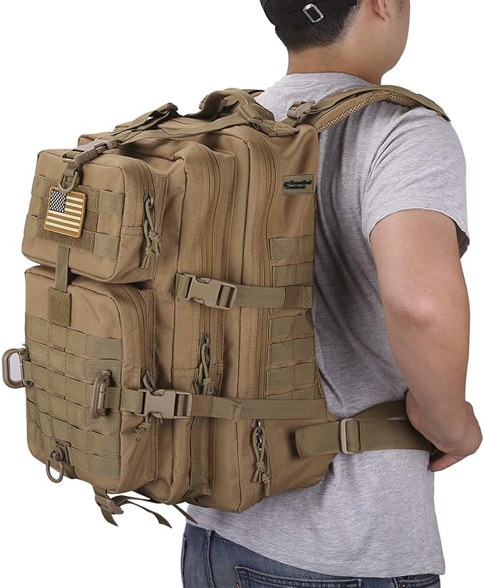 MOLLE Assault Pack, Tactical Backpack Military Army Camping Rucksack, 3-Day Pack