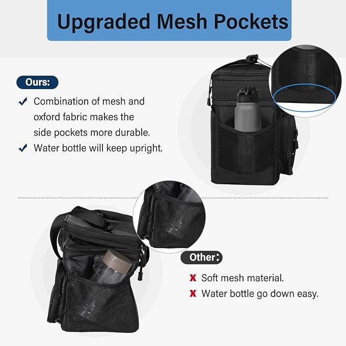 Lunch-Box-Cooler-Bag - Insulated Tactical Lunchbox for Men Women - Large Lunch Pail for Adults Work Outdoor Shifts Trips with American Flag