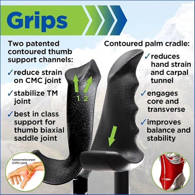 York Nordic 5 Piece Travel Walking Pole Gift Set - Folding Travel Poles, Training Videos, Water Bottle, Pedometer, Travel Bag, and Accessories