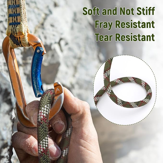 Arborist Rope Climbing Rope Outdoor Rope Sailing Rope Heavy Duty Rope 1/2 Inch Rope 48 Strands Bull Rope for Construction Climbing Swing Sailing