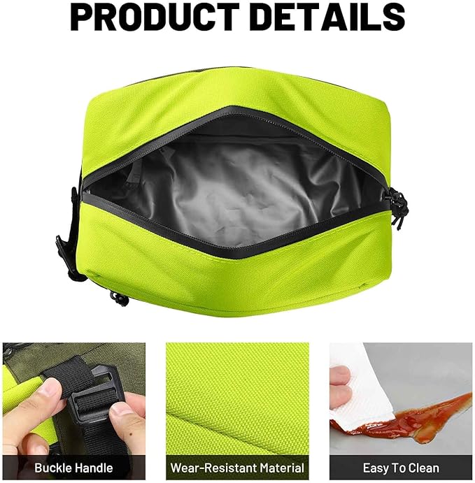 MIER Freezable Snack Bags Small Frozen Mini Cooler Lunch Bag Freezer Insulated Pouch for Kids Adults Work School Travel On-the-go, Green/Olive