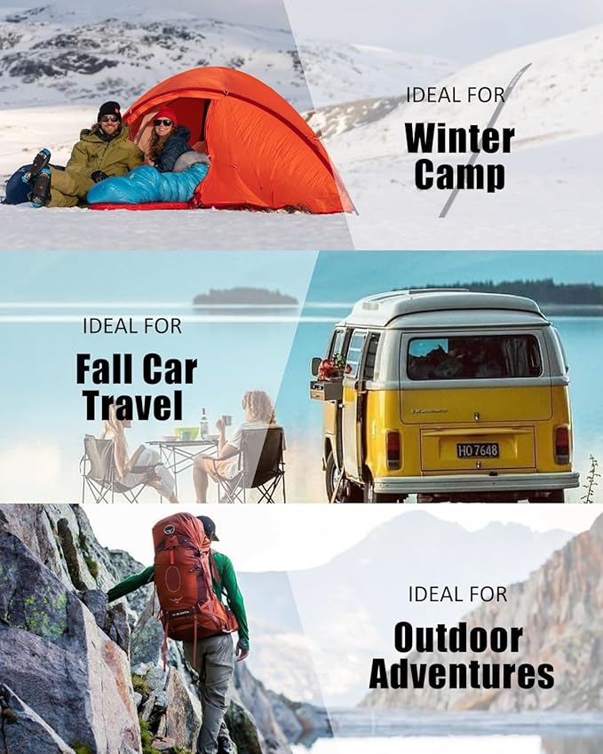 Sleeping Bags for Adults Backpacking Lightweight Waterproof- Cold Weather Sleeping Bag for Girls Boys Mens for Warm Camping Hiking Outdoor Travel Hunting with Compression Bags