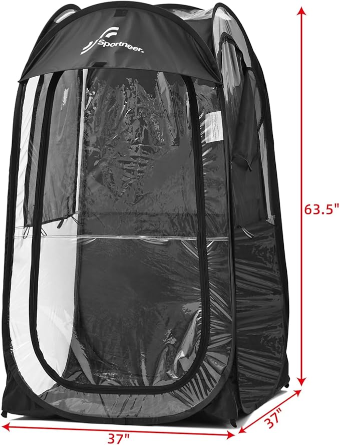 Sportneer Sports Tent, 1 Person Tent Sports Tents for Parents for Cold Day Lightweight Portable Pop Up Tent for Sports Event, Protection from Cold Wind and Rain (L)
