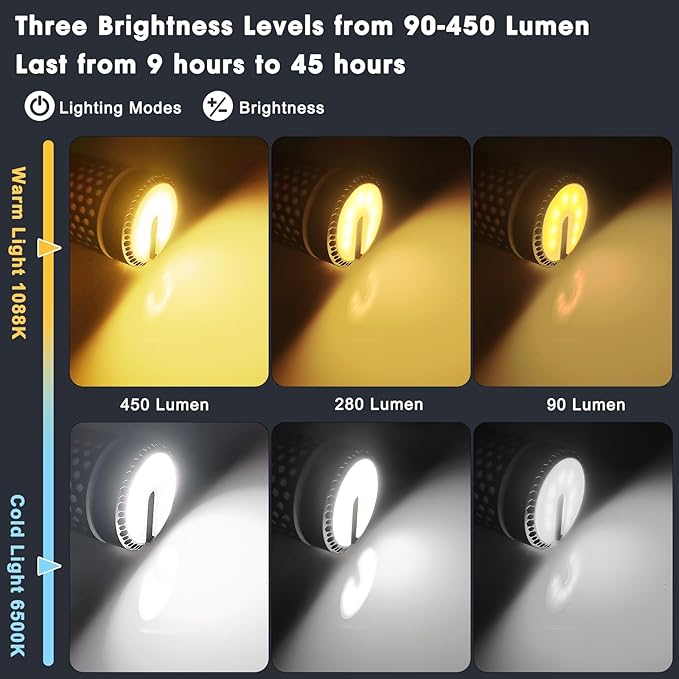 Camping Light Telescopic, Rechargeable Collapsible Camping Lanterns with Stand, 10000mAh Magnetic Waterproof Camping Lamp, Outdoor Light for Emergency, Cool Camping Must Haves (Black)