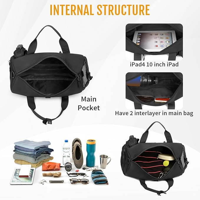 Huntvp Tactical Duffle MOLLE Handbag Gear Military Travel Carry On Shoulder Bag Small Valise