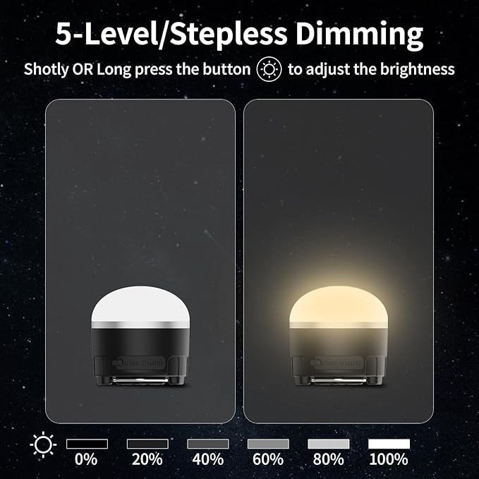 Rechargeable LED Camping Lantern 1000LM, TOHETO Portable Hanging Tent Light with 3 Colors Changing, Magnetic Base, Waterproof Emergency Hanging Light for Hurricane, Power Outages, Home, Hiking -Black